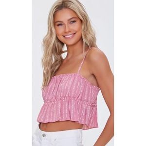 NWT Ornate Print Cropped Cami